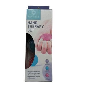 Hand Therapy Set 3 Pc Resistance Balls Stimulate Circulation Alleviate Strain